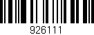 Código de barras (EAN, GTIN, SKU, ISBN): '926111'