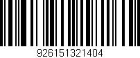Código de barras (EAN, GTIN, SKU, ISBN): '926151321404'