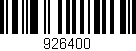 Código de barras (EAN, GTIN, SKU, ISBN): '926400'