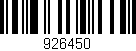 Código de barras (EAN, GTIN, SKU, ISBN): '926450'