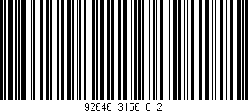 Código de barras (EAN, GTIN, SKU, ISBN): '92646_3156_0_2'