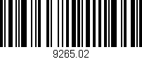 Código de barras (EAN, GTIN, SKU, ISBN): '9265.02'