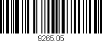Código de barras (EAN, GTIN, SKU, ISBN): '9265.05'
