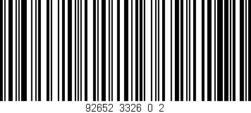 Código de barras (EAN, GTIN, SKU, ISBN): '92652_3326_0_2'