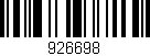 Código de barras (EAN, GTIN, SKU, ISBN): '926698'