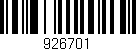 Código de barras (EAN, GTIN, SKU, ISBN): '926701'