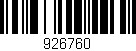 Código de barras (EAN, GTIN, SKU, ISBN): '926760'