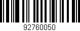 Código de barras (EAN, GTIN, SKU, ISBN): '92760050'