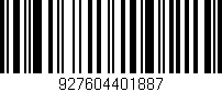 Código de barras (EAN, GTIN, SKU, ISBN): '927604401887'