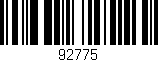 Código de barras (EAN, GTIN, SKU, ISBN): '92775'