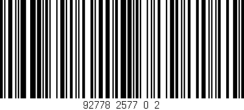 Código de barras (EAN, GTIN, SKU, ISBN): '92778_2577_0_2'