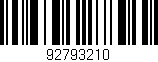 Código de barras (EAN, GTIN, SKU, ISBN): '92793210'