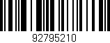 Código de barras (EAN, GTIN, SKU, ISBN): '92795210'