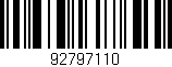 Código de barras (EAN, GTIN, SKU, ISBN): '92797110'