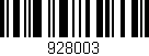 Código de barras (EAN, GTIN, SKU, ISBN): '928003'