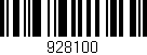 Código de barras (EAN, GTIN, SKU, ISBN): '928100'