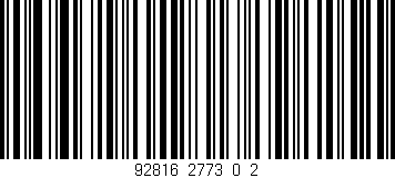 Código de barras (EAN, GTIN, SKU, ISBN): '92816_2773_0_2'