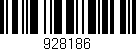 Código de barras (EAN, GTIN, SKU, ISBN): '928186'