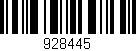 Código de barras (EAN, GTIN, SKU, ISBN): '928445'