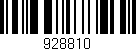 Código de barras (EAN, GTIN, SKU, ISBN): '928810'