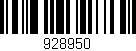 Código de barras (EAN, GTIN, SKU, ISBN): '928950'