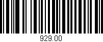 Código de barras (EAN, GTIN, SKU, ISBN): '929.00'