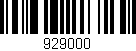 Código de barras (EAN, GTIN, SKU, ISBN): '929000'