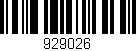 Código de barras (EAN, GTIN, SKU, ISBN): '929026'