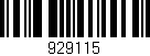 Código de barras (EAN, GTIN, SKU, ISBN): '929115'