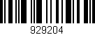 Código de barras (EAN, GTIN, SKU, ISBN): '929204'