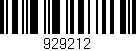 Código de barras (EAN, GTIN, SKU, ISBN): '929212'