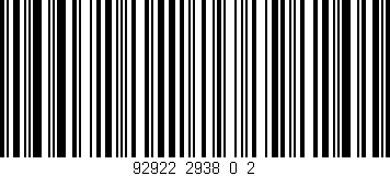 Código de barras (EAN, GTIN, SKU, ISBN): '92922_2938_0_2'