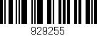 Código de barras (EAN, GTIN, SKU, ISBN): '929255'