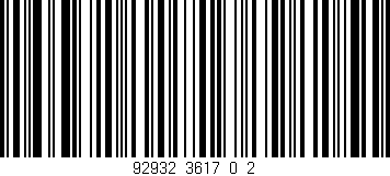 Código de barras (EAN, GTIN, SKU, ISBN): '92932_3617_0_2'