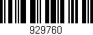 Código de barras (EAN, GTIN, SKU, ISBN): '929760'