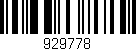 Código de barras (EAN, GTIN, SKU, ISBN): '929778'