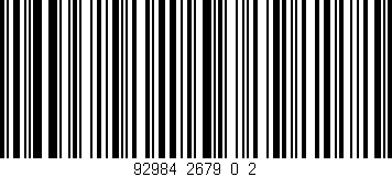 Código de barras (EAN, GTIN, SKU, ISBN): '92984_2679_0_2'