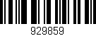 Código de barras (EAN, GTIN, SKU, ISBN): '929859'