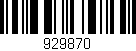 Código de barras (EAN, GTIN, SKU, ISBN): '929870'