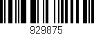 Código de barras (EAN, GTIN, SKU, ISBN): '929875'