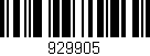 Código de barras (EAN, GTIN, SKU, ISBN): '929905'