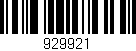 Código de barras (EAN, GTIN, SKU, ISBN): '929921'
