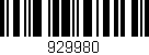 Código de barras (EAN, GTIN, SKU, ISBN): '929980'