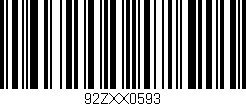 Código de barras (EAN, GTIN, SKU, ISBN): '92ZXX0593'