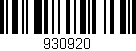 Código de barras (EAN, GTIN, SKU, ISBN): '930920'