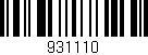 Código de barras (EAN, GTIN, SKU, ISBN): '931110'