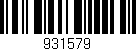 Código de barras (EAN, GTIN, SKU, ISBN): '931579'