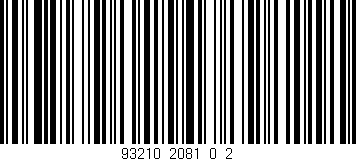 Código de barras (EAN, GTIN, SKU, ISBN): '93210_2081_0_2'