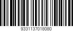 Código de barras (EAN, GTIN, SKU, ISBN): '9331137018080'