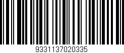 Código de barras (EAN, GTIN, SKU, ISBN): '9331137020335'